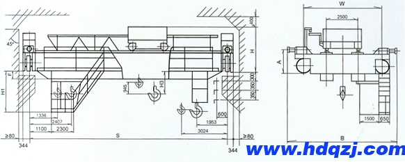 QD型50/10噸電動(dòng)雙梁橋式起重機(jī)