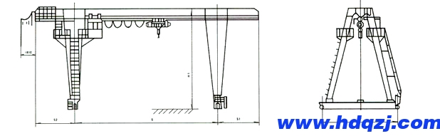 MH型5～10噸電動(dòng)葫蘆門(mén)式起重機(jī)