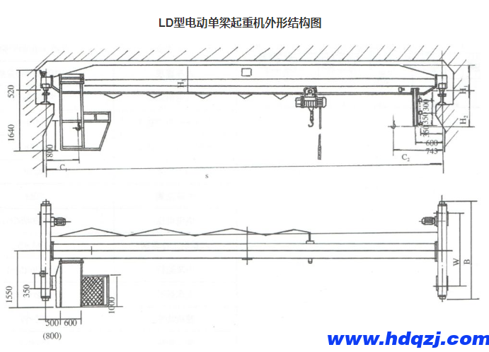 LD型電動單梁起重機(jī)(1~10噸)